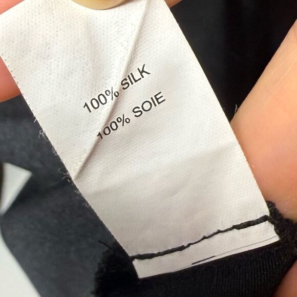 Ramy Brook Riley Cold-Shoulder V-Neck Silk Top in Black XS - Picture 2 of 11